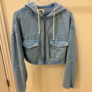Light blue, cropped hoodie